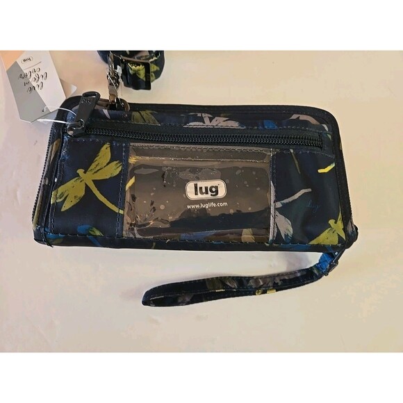 NWT Lug KICKFLIP 3 Convertible RFID Wallet Wristlet Crossbody DRAGONFLY - Picture 4 of 7